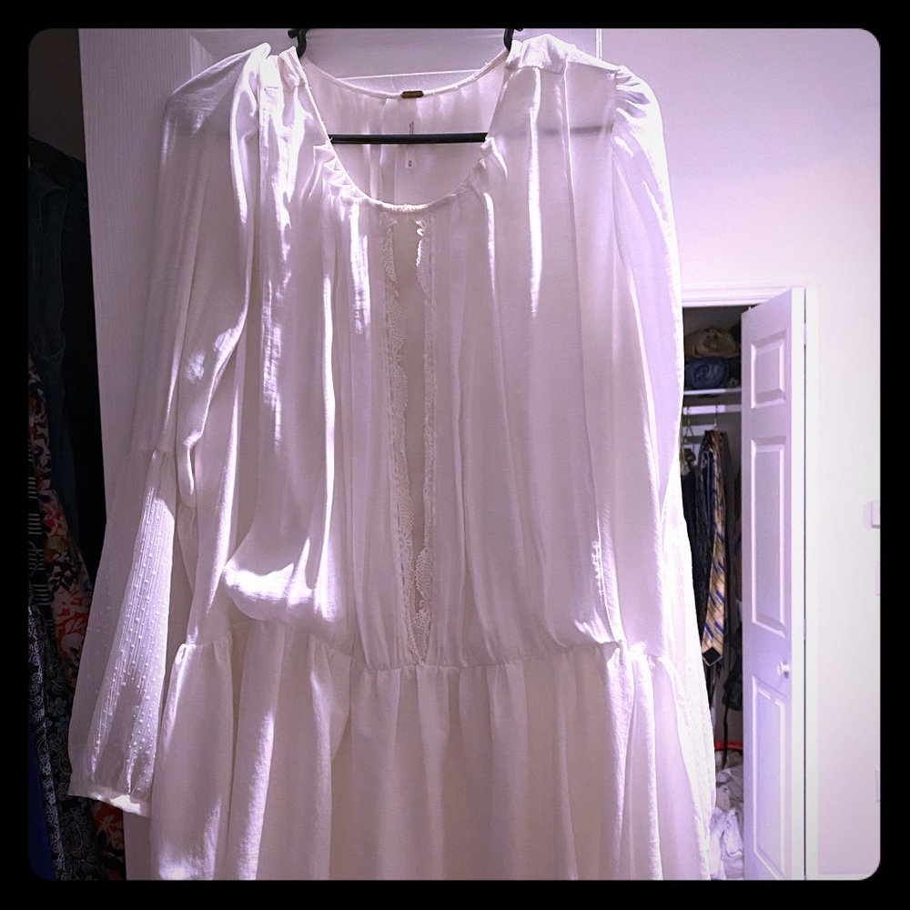 Free People Ivory Tunic Blouse Medium Like New